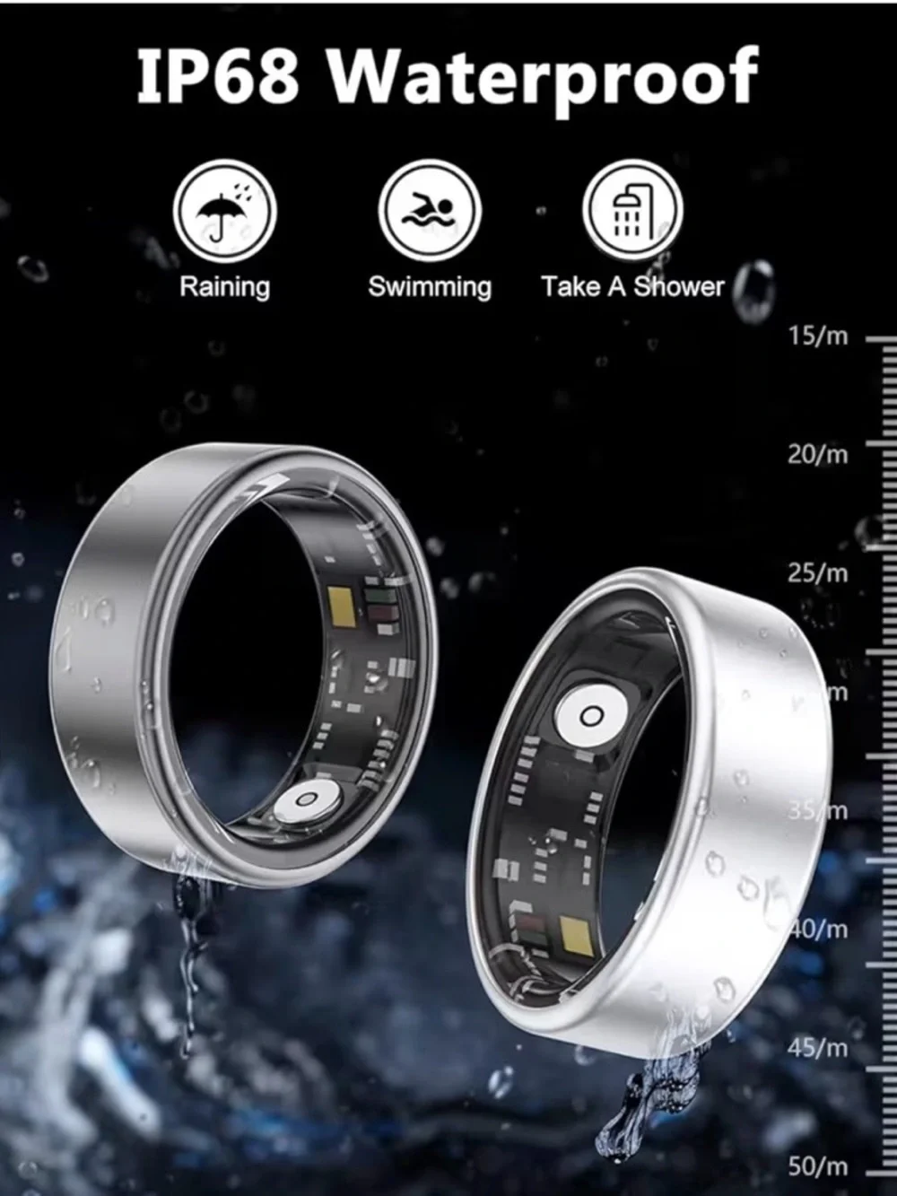 Smart Health Tracking Ring for Men & Women - Rose Gold